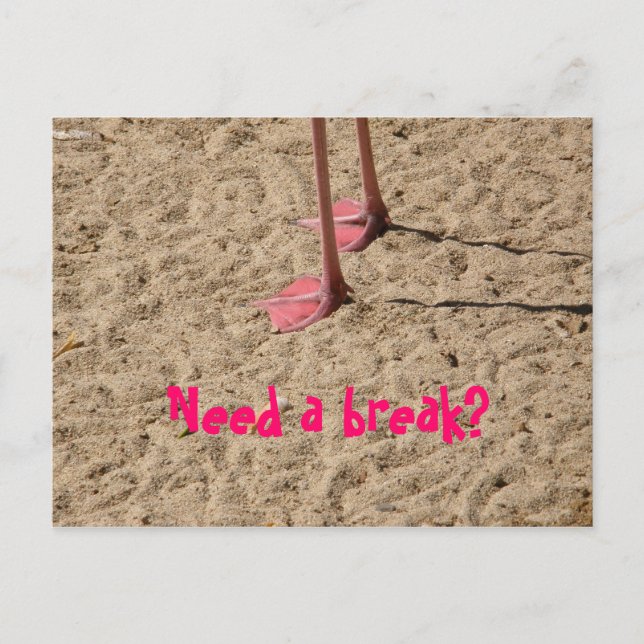 feet in the sand, Need a break? Postcard (Front)