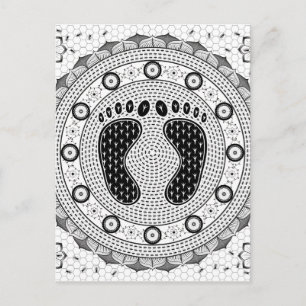 Feet Mandala Postcard