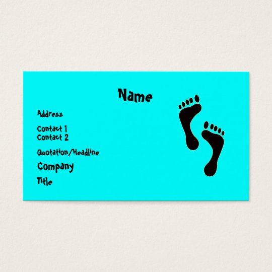 Feet on a Business Card