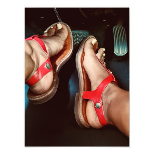 Feet on the Brakes Photo Print