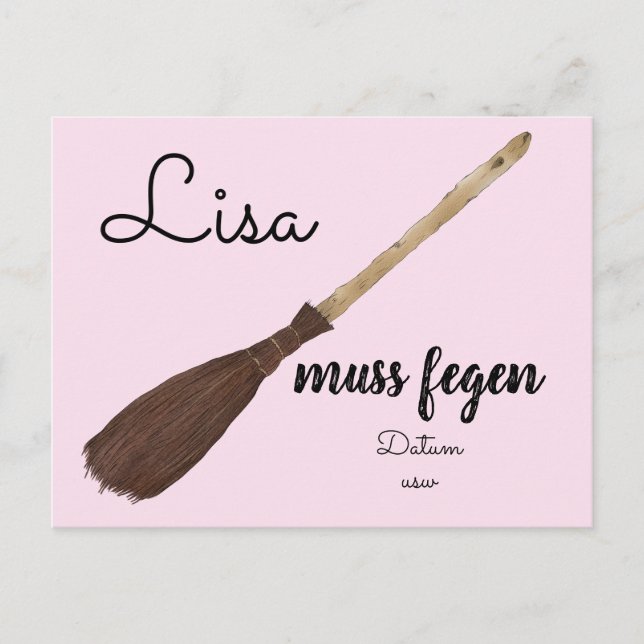 Fegen, personalisiert postcard (Front)