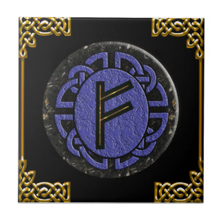 "fehu" elder futhark tile