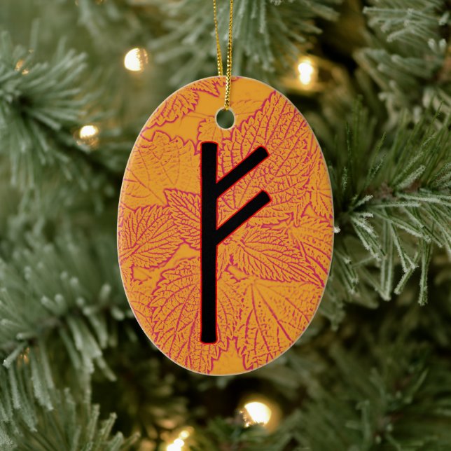 Fehu Viking Rune Yule Ornament - Becoming! (Tree)