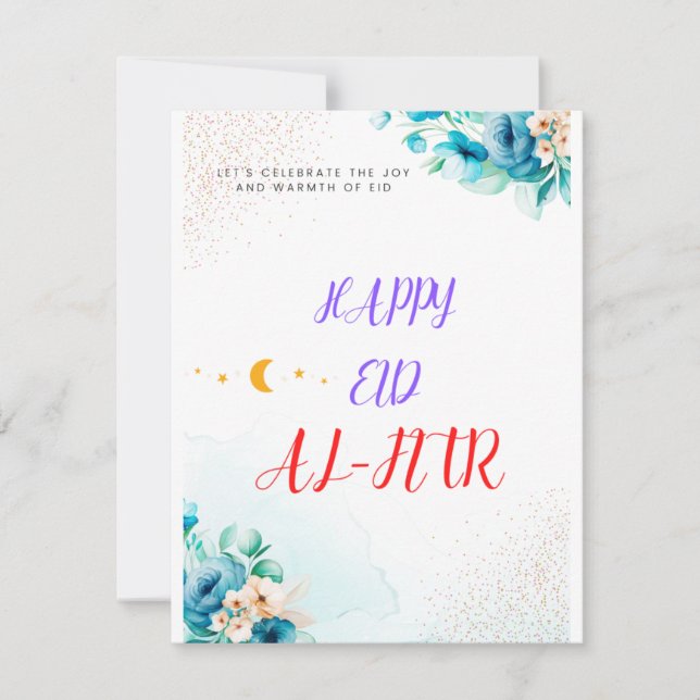 FEid AL-FITR Mubarak card (Front)