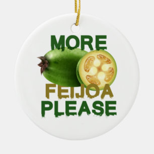 FEIJOA FRUIT ! CUTE GIFT FOR RARELY FRUIT LOVERS E CERAMIC TREE DECORATION