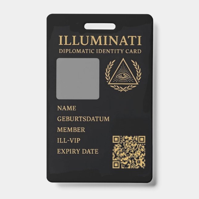 Feiler & Rothschild Illuminati Diplomatic Identity ID Badge (Front)