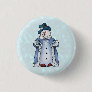 Feiner Schneemann  3 Cm Round Badge