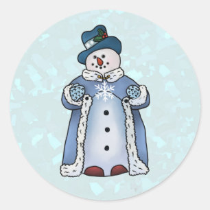 Feiner Schneemann Classic Round Sticker