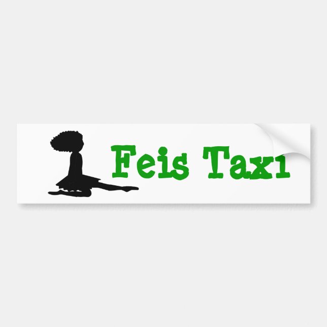 "Feis Taxi" Irish Dance Bumper Sticker (Front)