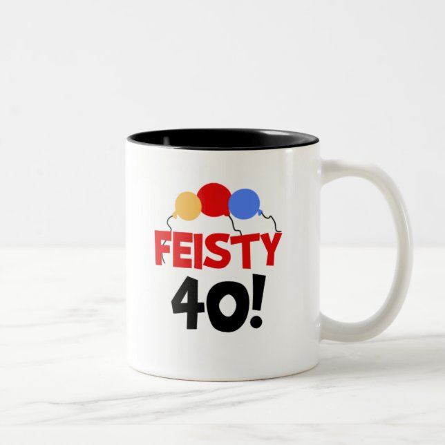 Feisty 40 Two-Tone coffee mug (Right)