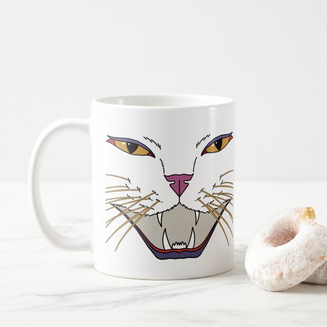 Feisty Cat Lover Coffee Mug (With Donut)