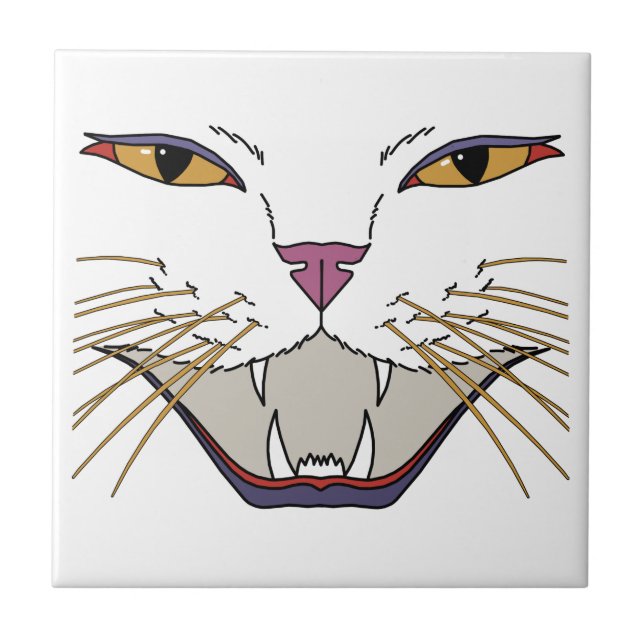 Feisty Cat Lover Tile (Front)