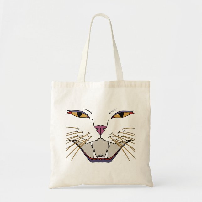 Feisty Cat Lover Tote Bag (Front)