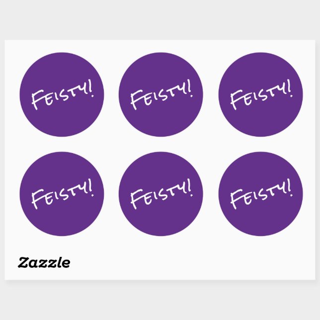 Feisty! Classic Round Sticker (Sheet)