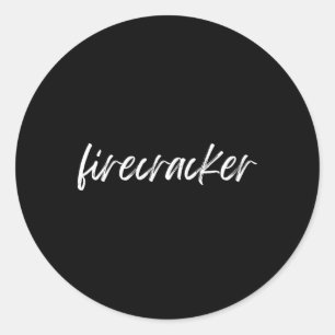 Feisty Firecracker Unleashing S On The 4th Of July Classic Round Sticker