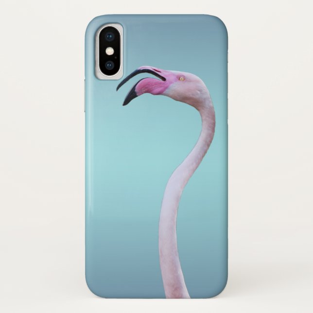 Feisty Flamingo iPhone X Case (Back)