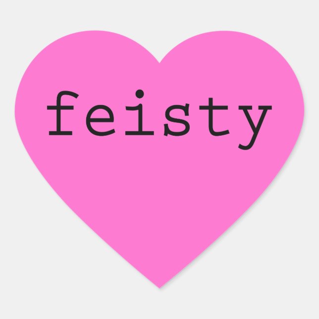 Feisty Heart Sticker (Front)