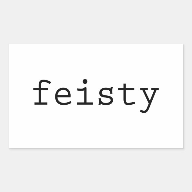Feisty Rectangular Sticker (Front)