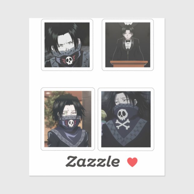 feitan portor hunter x hunter anime sticker pack (Sheet)