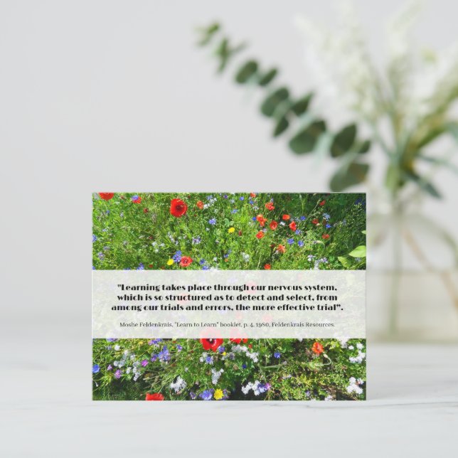 Feldenkrais about learning v.2  - postcard (Standing Front)