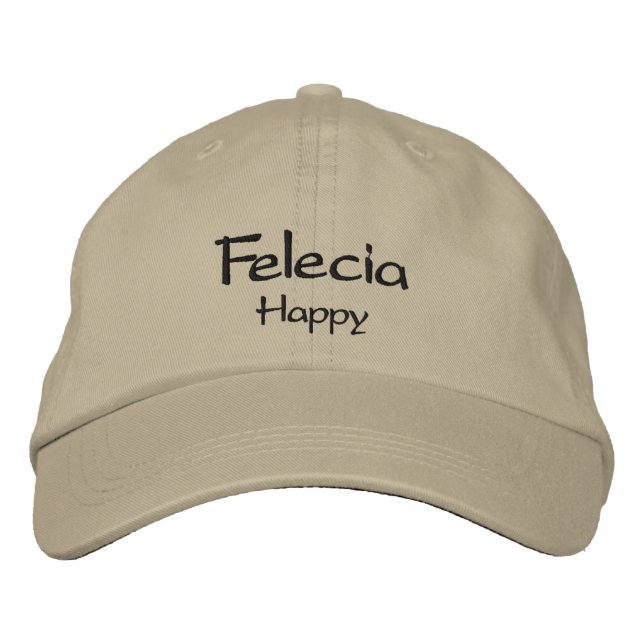 Felecia Embroidered Baseball Cap / Hat (Front)