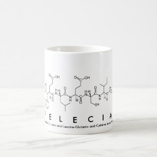 Felecia peptide name mug
