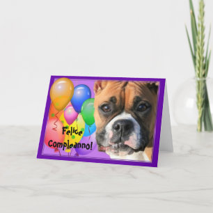 Felice Compleanno Birthday Boxer greeting card