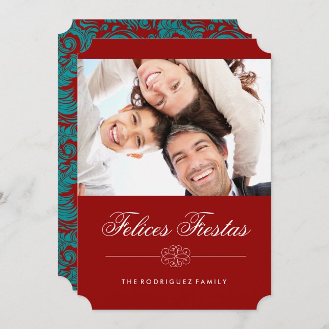 Felices Fiestas Photo Cards (Front/Back)