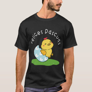 Felices Pascuas 2Spanish Happy Easter Baby Chicken T-Shirt