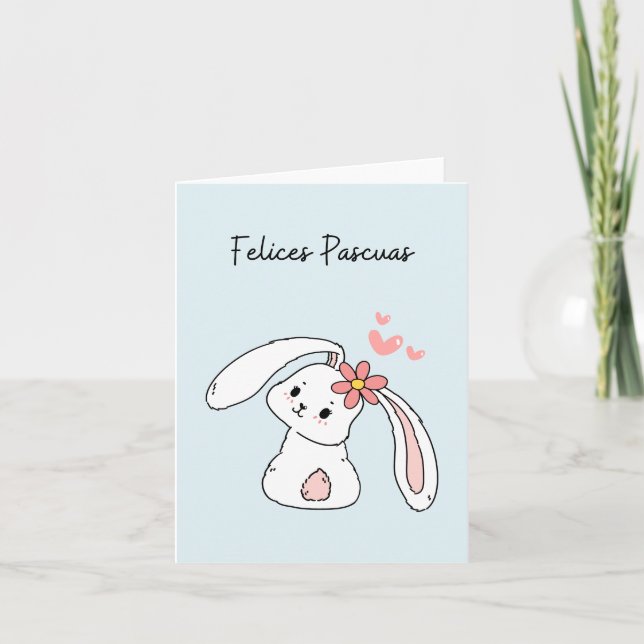 Felices Pascuas, Spanish Happy Easter  Card (Front)
