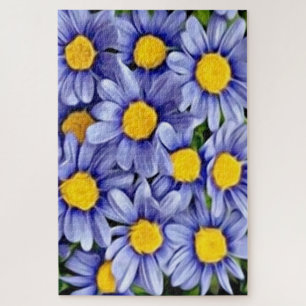 Felicia Blue Daisies Jigsaw Puzzle