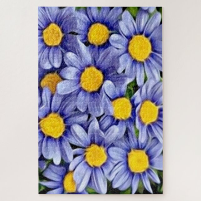 Felicia Blue Daisies Jigsaw Puzzle (Vertical)