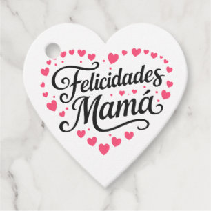Felicidades Mamá Happy Mother's Day Calligraphy Favour Tags