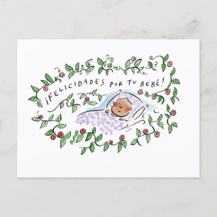 Felicidades por tu bebe postcard