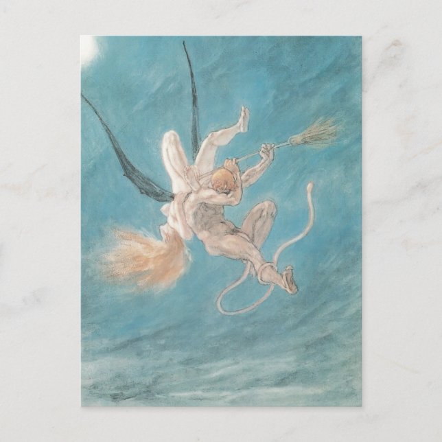 Felicien Rops- The Satanic. Removal Postcard (Front)
