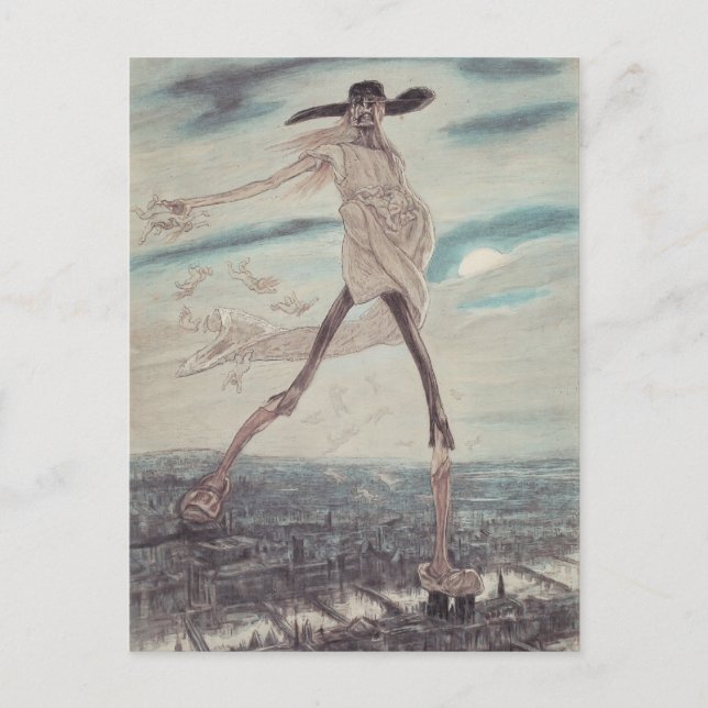 Felicien Rops: The Satanic. Satan Sowing Tares Postcard (Front)