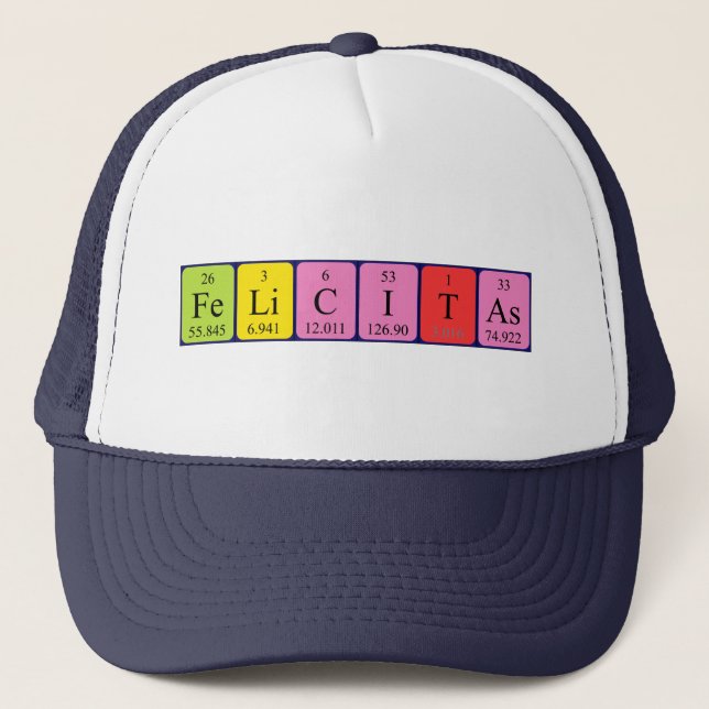 Felicitas periodic table name hat (Front)