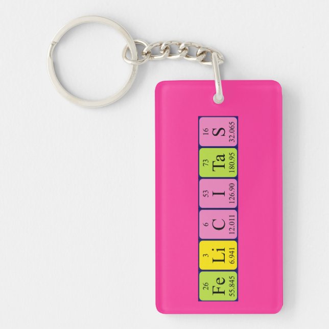 Felicitas periodic table name keyring (Front)