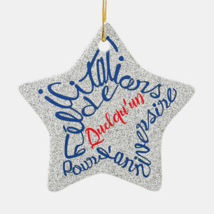 Félicitations pour l'anniversair en forme d'étoile ceramic tree decoration