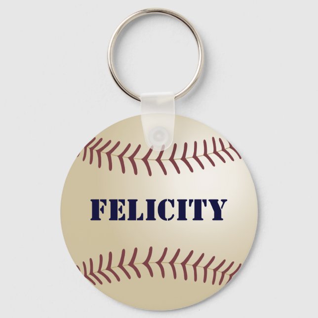 Felicity Baseball Keychain by 369MyName (Front)