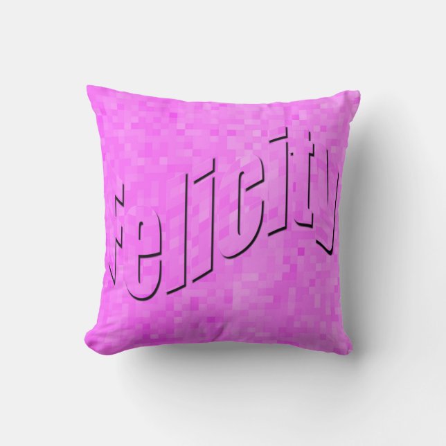 Felicity Name In Pink, Cushion (Front)