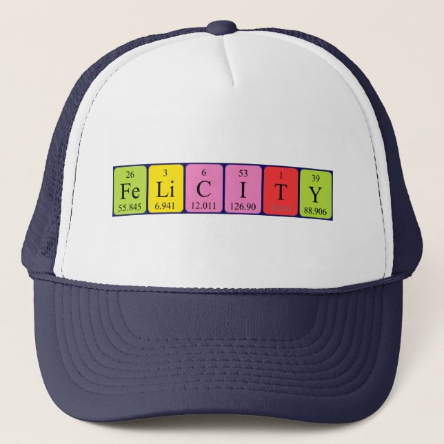Felicity periodic table name hat (Front)