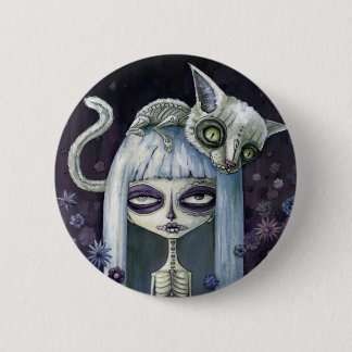 Felina de los muertos 6 cm round badge