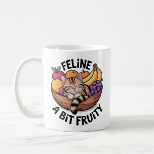 Feline a Bit Fruity - Cozy Cat Coffee Mug