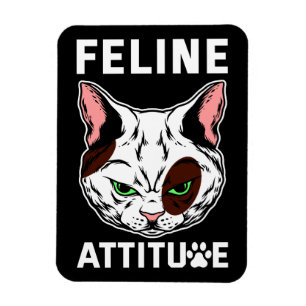 Feline Attitude Cat Mood Pet Character Magnet