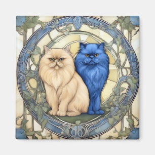 Feline Beauty persian cat art nouveau Magnet