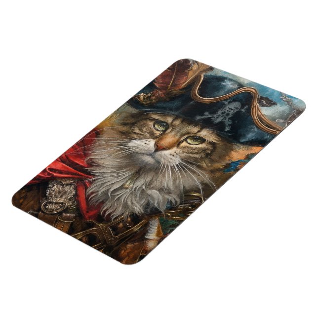 Feline Buccaneer - Flexible Photo Magnet (Left Side)