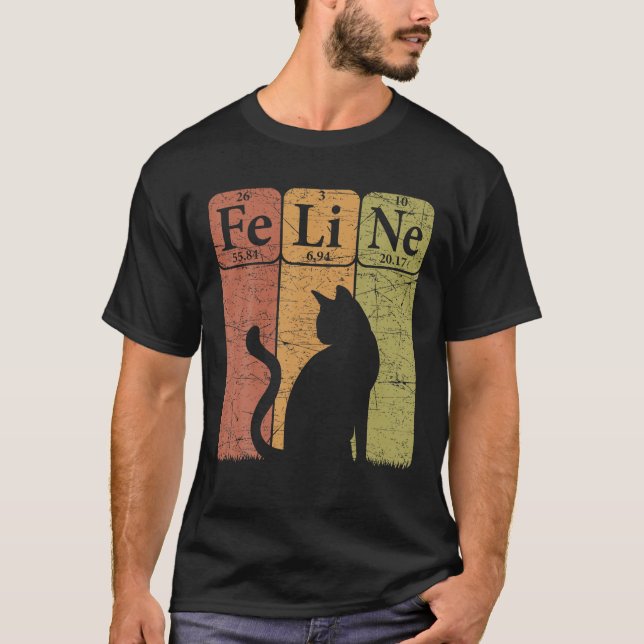 Feline Cat Periodic Table Elements Cat Lover Cat S T-Shirt (Front)