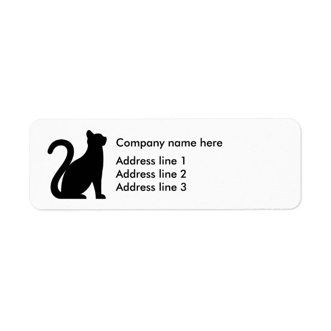 Feline Cat Theme Address Template Labels (Front)