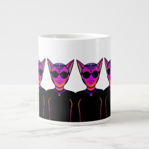 Feline characters Design Large Coffee Mug